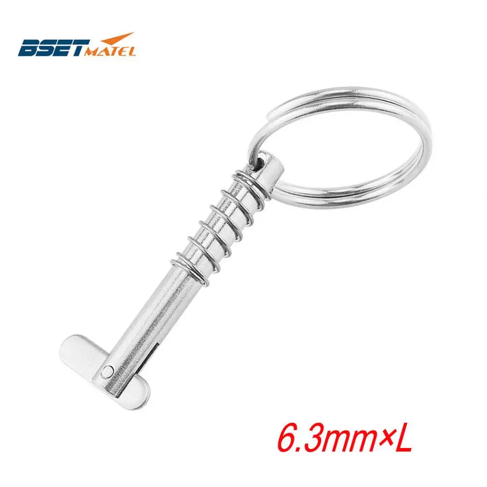

6.3mm BSET MATEL Marine Grade 316 Stainless Steel Quick Release Pin for Boat Bimini Top Deck Hinge Marine hardware Boat