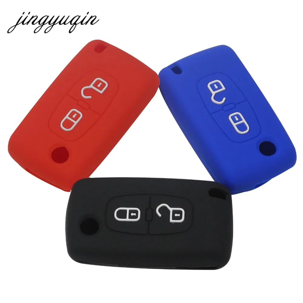 jingyuqin Silicone Case for Peugeot 208 207 308 RCZ 408 407 307 206 for Citroen C4