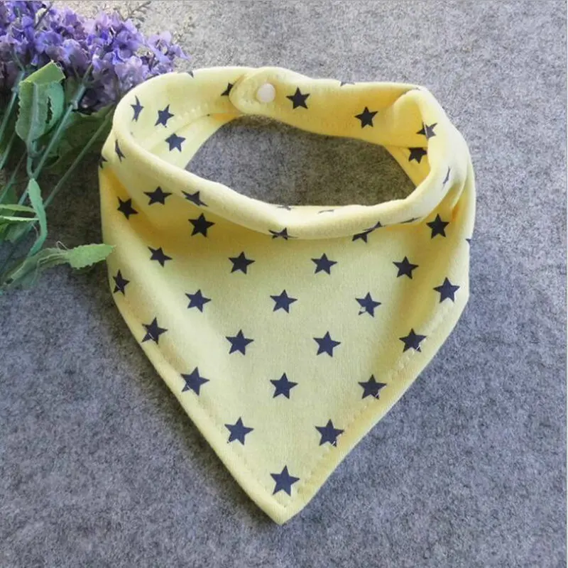 Baby Triangle Bibs 3pcs/lot Bandana Bib Star Waterproof Cotton Sided
