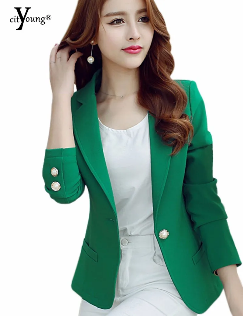 2018 Spring Summer Korean Style Blazer Feminino Manga