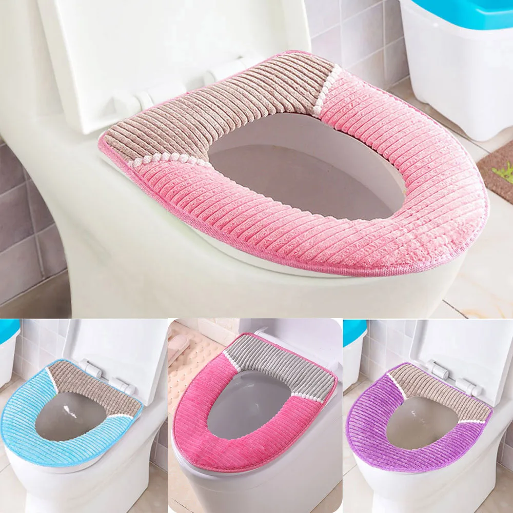 

Corduroy PU Closestool Soft Warmer All Shape Bathroom Protector Toilet Cover Seat Lid Pad Reusable durable Non-toxic easy clean