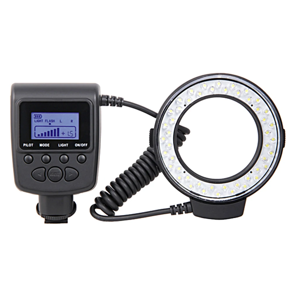 Prix pour Nouveau 48 pcs RF-550D DSLR Caméra photo Macro LED Flash Annulaire Lumière pour NIKON Canon Olympus Prix pour Nouveau 48 pcs RF-550D DSLR Caméra photo Macro LED Flash Annulaire Lumière pour NIKON Canon Olympus