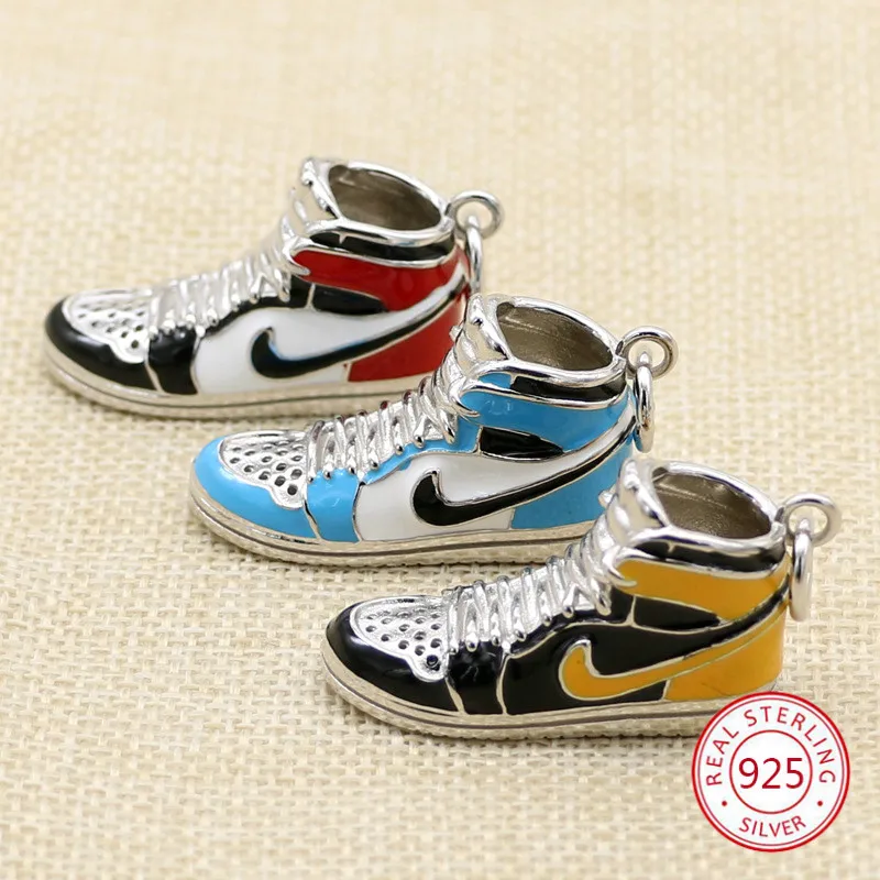 

S925 sterling silver glossy pendant personality creative fashion accessories shoes styling to send lover gift 2019 new hot