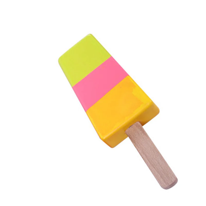 1 шт. деревянные мороженое Icecream еда игрушки для детей играть подарок для дома игрушки для дошкольников девочка мальчик детские игрушки для кухни горячая распродажа