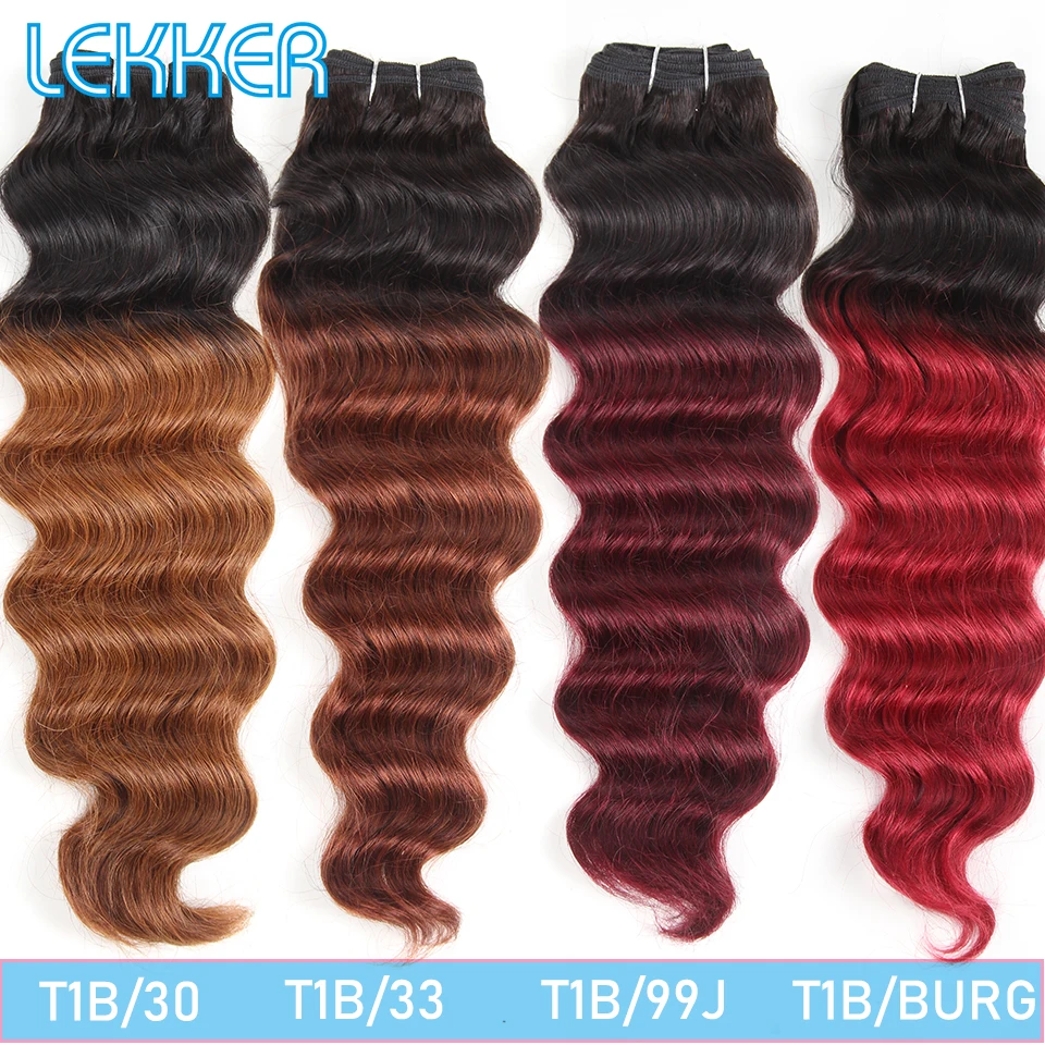 Lekker Hair Pre Colored Brazilian Remy Human Hair Weaves Nature Deep