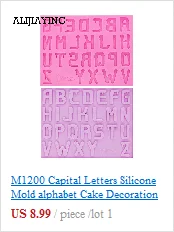 M0070 Happy Birthday Letter form silicone mold chocolate fondant cake decoration Tools cupcake mould