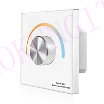 

2CH*5A 12-24VDC CV Color Temperature Controller T2-K Double color temperature knob panel control T2-K