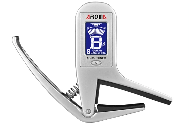 Новый аромат AC-05 capo гитары со встроенным тюнером для гитары/бас/Хроматический Режимы бесплатная доставка