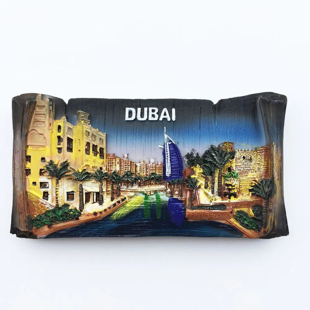 BABELEMI Middle East Dubai Tourism Scenery Refrigerator Magnet 3D Fridge Sticker Travel Souvenir Kitchen Home Decoration | Дом и сад