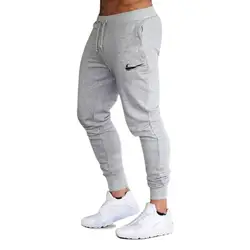2019 брюки повседневные брюки для пробежек тренажерный зал фитнес-мужские тренировочные брюки принт логотип бренд мужской Штаны зимние