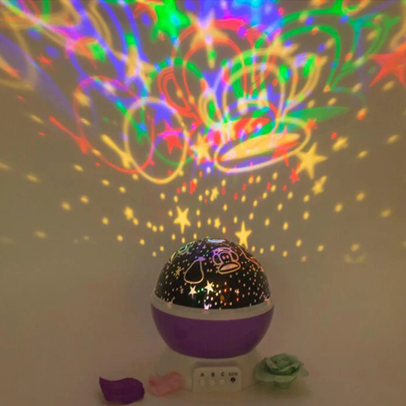 Night Light Stars Starry Sky LED Night Light Projector Moon Lamp Battery USB Kids Gifts Children Bedroom Lamp Projection Lamp (2)