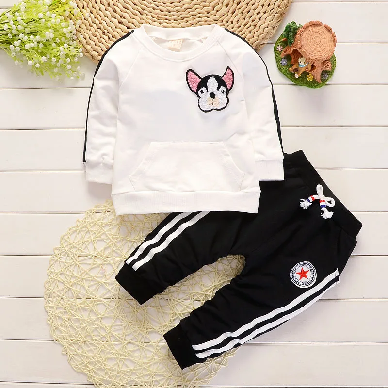 boys Outfits 2018 Casual Children Clothing Set Spring Autumn Leisure Long Sleeved T-shirt Tops + Pants Kids Bebes Jogging Suits | Детская
