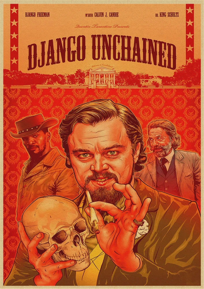 Классический фильм Django Unchained Квентин Тарантино Ретро плакат крафт-бумага кафе домашний декор стен Живопись