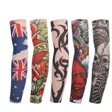 1 пара! Разные цвета! Панк Мужчины Женщины Tamporary UV череп тема Поддельные рукава для татуировки езда рука солнцезащитный крем чехол