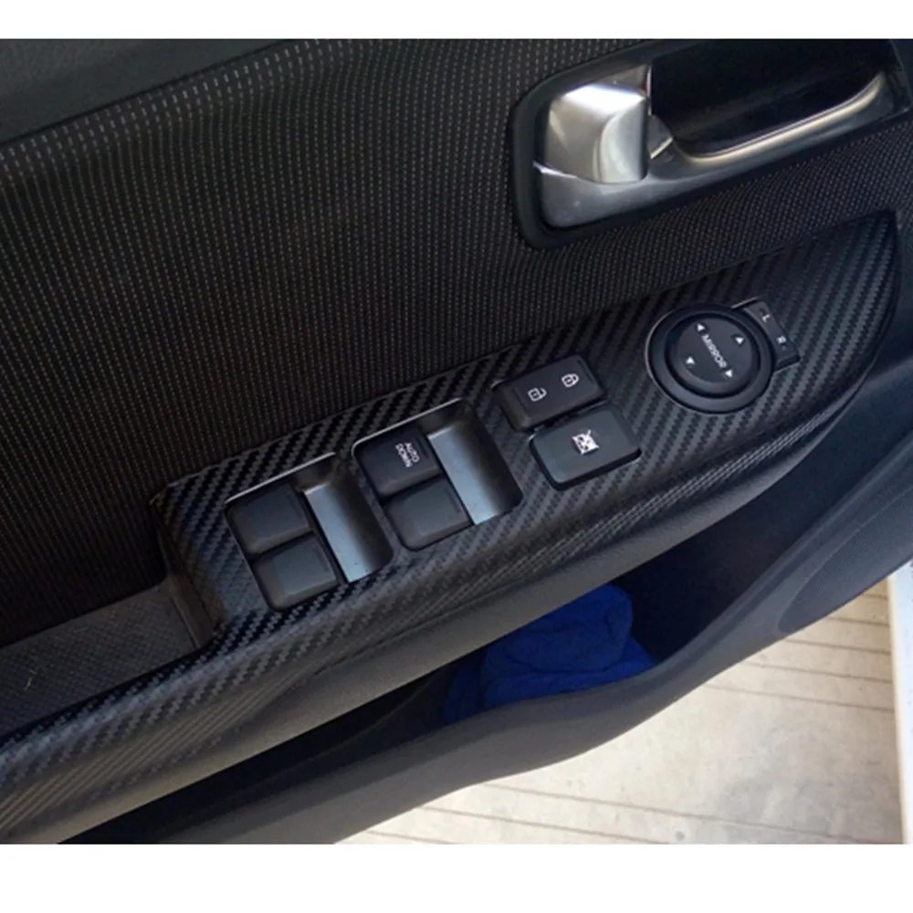 For KIA Rio K2 Car Carbon Fiber Stickers For Cars Door Panel Armrest Sticker And Decals Auto Accessories Car-Styling 2