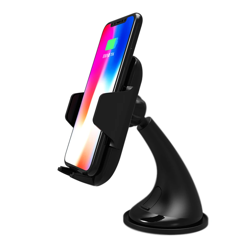 

10W fast Wireless Car Charger Automatic Clamping Charging for iPhone XR XS X 8 for Samsung S10 9 8 plus Smart Phone Holder dock