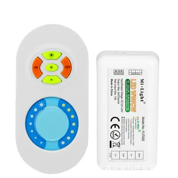

Milight FUT022 2.4GHz Dual White Led Strip Controller With DC12V-24V 5Keys Touch Led Wireless Controller 6A/Channel
