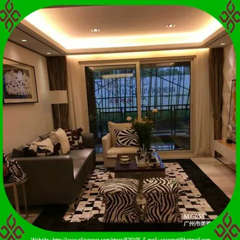 

2018 free shipping via DHL 100% natural genuine cow leather machine made carpet