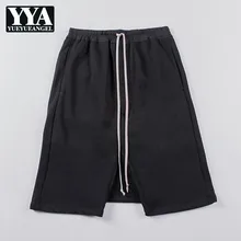 Одежда высшего качества Мужская мода Повседневное свободные по колено шорты эластичная кулиска на талии с карманами черного цвета в стиле хип-хоп Уличная военные камуфляжные короткие шорты-шаровары