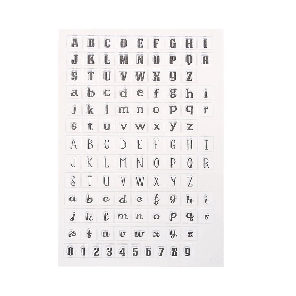 

Number and English Letter Transparent Clear Silicone Stamps for DIY Scrapbooking/Card Making/Kids Crafts Fun Decoration Supplies