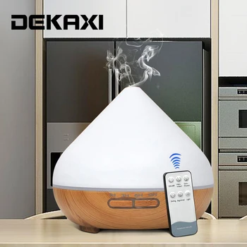 

DEKAXI 300ml Remote Control Diffuser Ultrasonic Air Humidifier Aroma Essential Oil Diffuser with LED Lights for Office Home