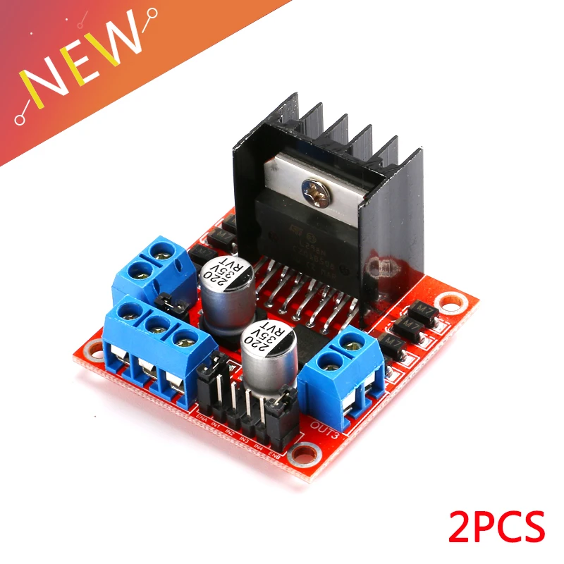 

2PCS Smart Electronics L298N Stepper DC Motor Driver Shield Expansion Development Board for arduino DIY Car Robot Dual H Bridge