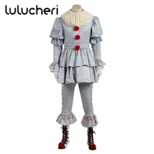 ФОТО Stephen Kings It Cosplay Pennywise Custome Woman Halloween Terror Costume Clown Horrible Costume Suit for Man and Woman