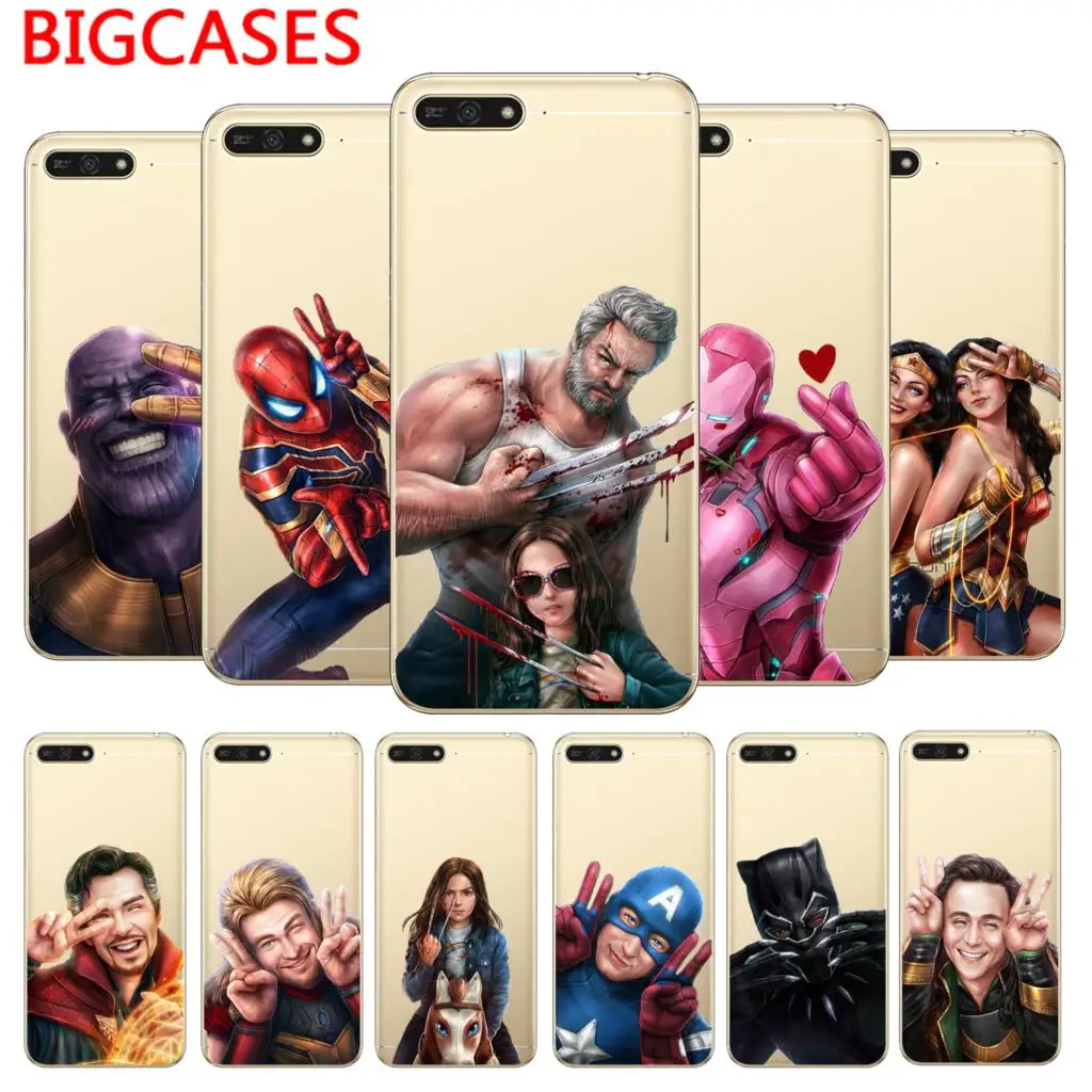 Чехол для Huawei Honor 7A 5 7 дюйма мягкий силиконовый чехол из ТПУ Y6 2018 телефона с