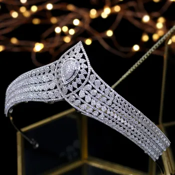 

Asnora Loyal Cirzon Tiaras Crystals Wedding Tiara Bridal Hair Accessories Tiara de noiva Princess Crowns