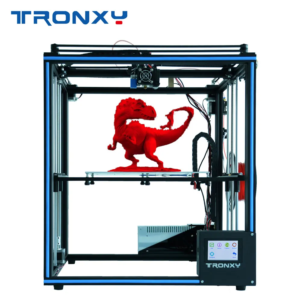 Цена Tronxy Модернизированный автоматический уровень X5SA 3d принтер DIY наборы сенсорный экран большой размер печати 330*330*400 мм Корабль из США Россия И...