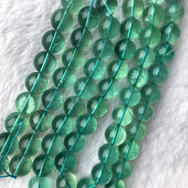 Настоящий натуральный AAA высококачественный прозрачный синий зеленый флюорит полудрагоценные камни круглые бусины 1" 05860