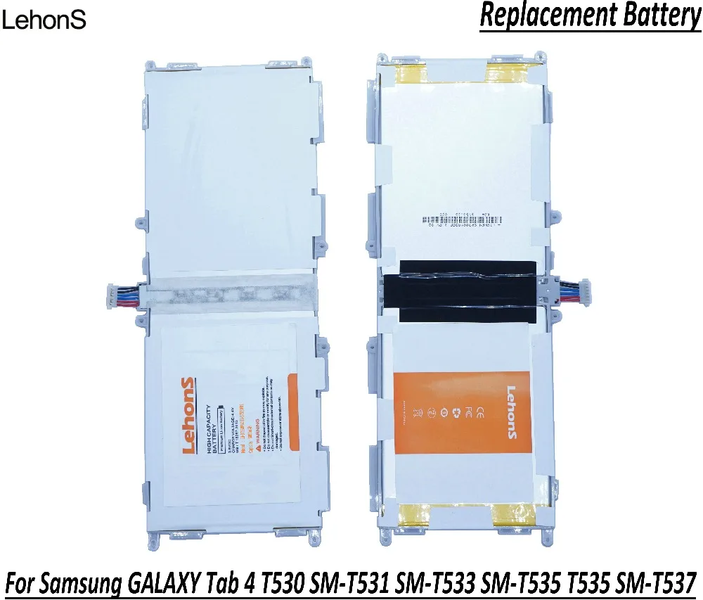 

LehonS 1x New 6800mAh Tablet Battery For Samsung Galaxy Tab 4 T530 SM-T531 SM-T533 SM-T535 T535 SM-T537 EB-BT530FBC / E / U