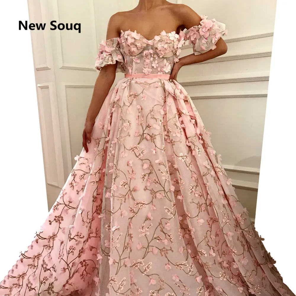 off the shoulder tulle prom dress