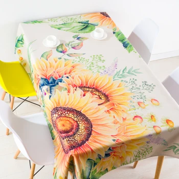 

Modern European pastoral summer flower coffee table cloth linen tablecloths cover towel thick rectangular antependium decoration