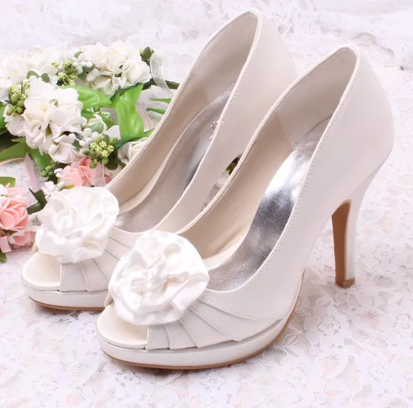 Custom Handmade Drop/Free Shipping Wedding High Heel Flower Sandals ...