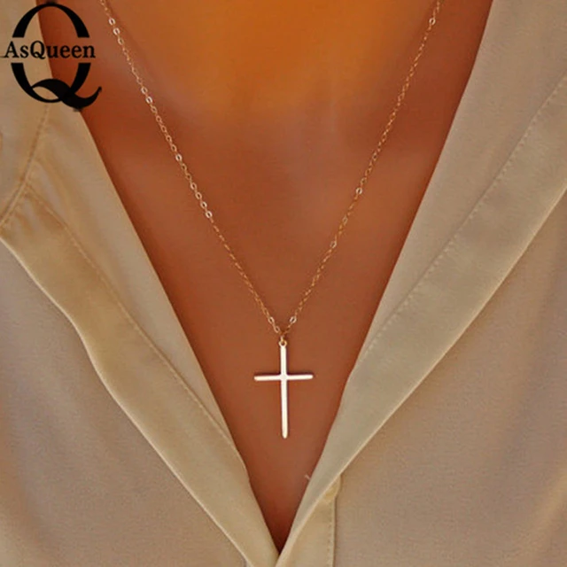 Buy 14K Gold Cross Necklace, Small Cross Jewelry, Simple Everyday Wear,  Delicate Simple Look, Birthday, Mother's Day, Holiday Perfect Gift NA06  Online in India - Etsy