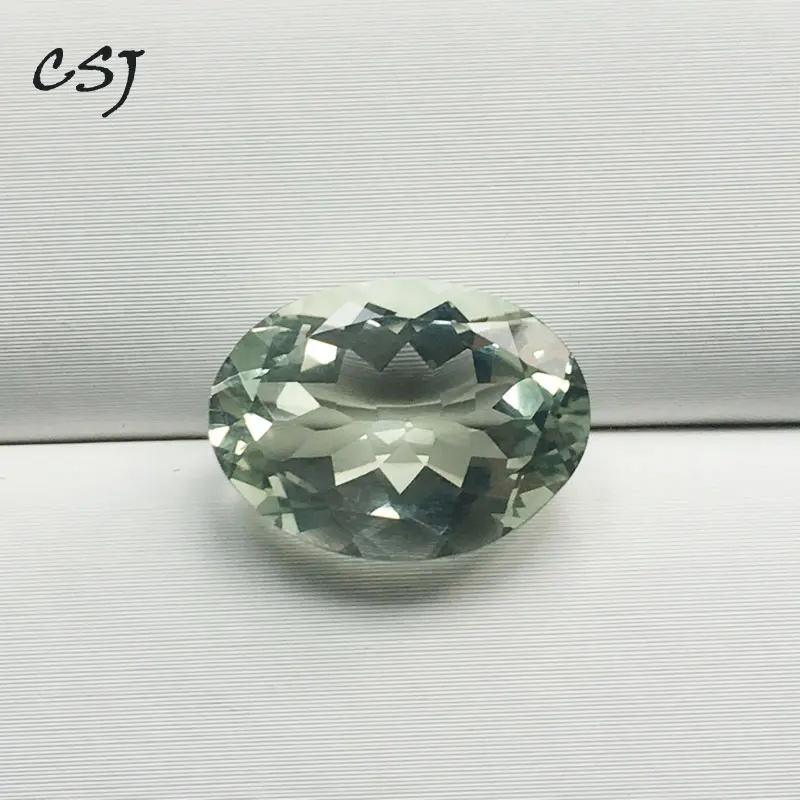 CSJ Oval Cut Natural Green Amethyst Loose Gemstone For Diy Jewelry 925 Silver Or Gold Mounting CSJ Oval Cut Natural Green Amethyst Loose Gemstone For Diy Jewelry 925 Silver Or Gold Mounting