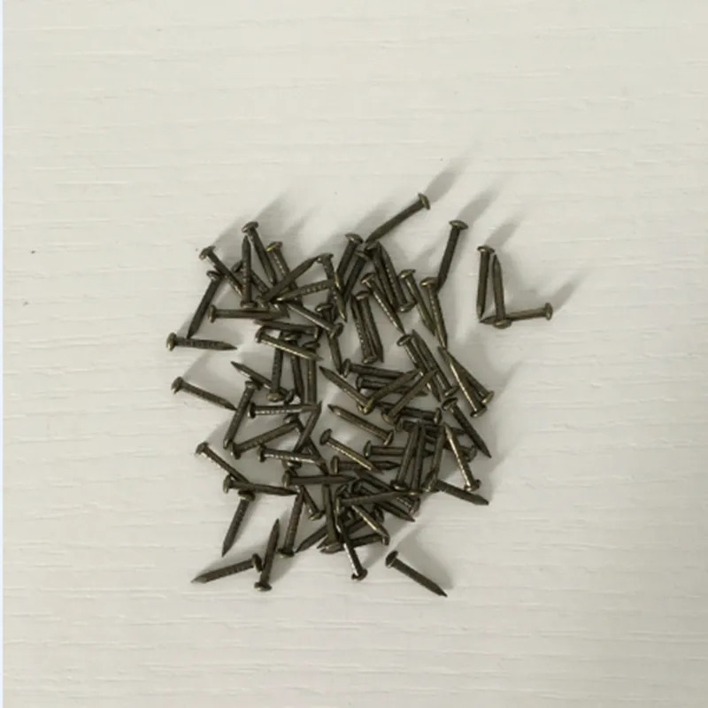 1*10 100g about 1000pcs vintage bronze screws nail wooden gift box