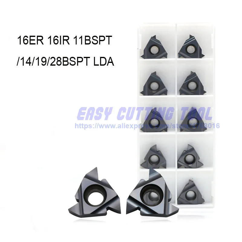 16ER 16IIR 11/14/19/28BSPT LDA * 10 шт. карбидные вставки с тестовым покрытием 55 ° стандартные