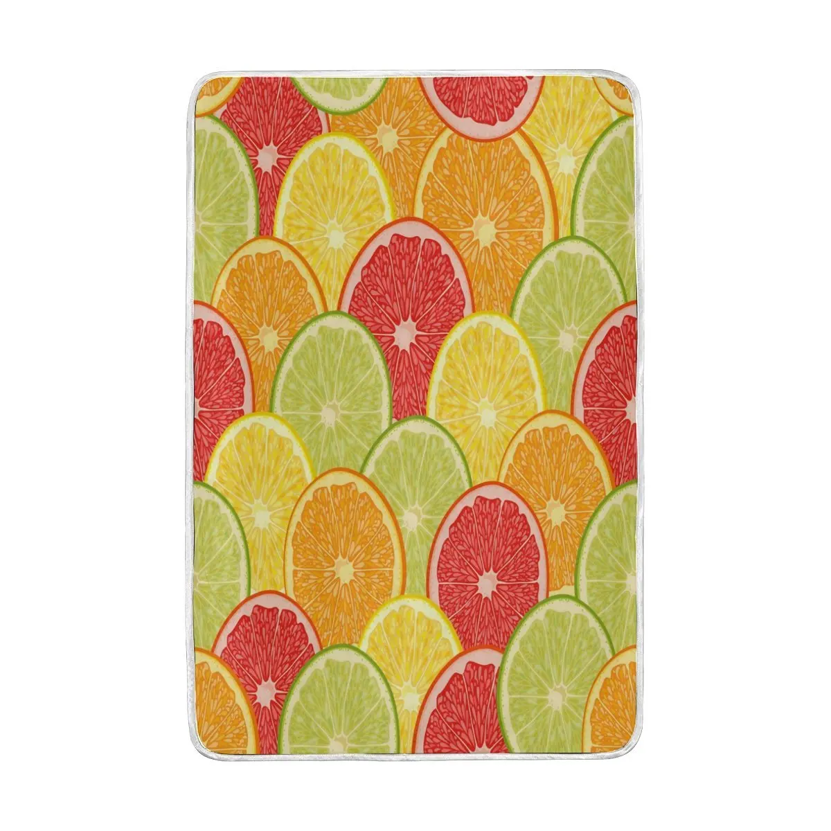 Colorful Fresh Citrus Fruit Blanket Soft Warm Cozy Bed Couch