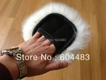 20pcs 4 Fingers Sheepskin Car Wash Mitt Car Care (White) CA-1212