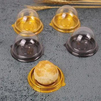 

50sets=100pcs Clear Plastic Cake Packaging Box Wedding Cupcake Boxes Baby Shower Gift Boxes Supplies