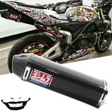 DB Assassino Para CBR600 F5 CBR1000 ZX-6R Yoshimura Silenciador do Escape De Moto Completa YO015 Real da Fibra do Carbono deslizamento com Móvel