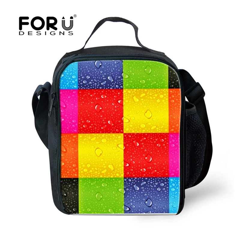 FORUDESIGNS/модные женские сумки для обеда с принтом изолированные термопакеты еды
