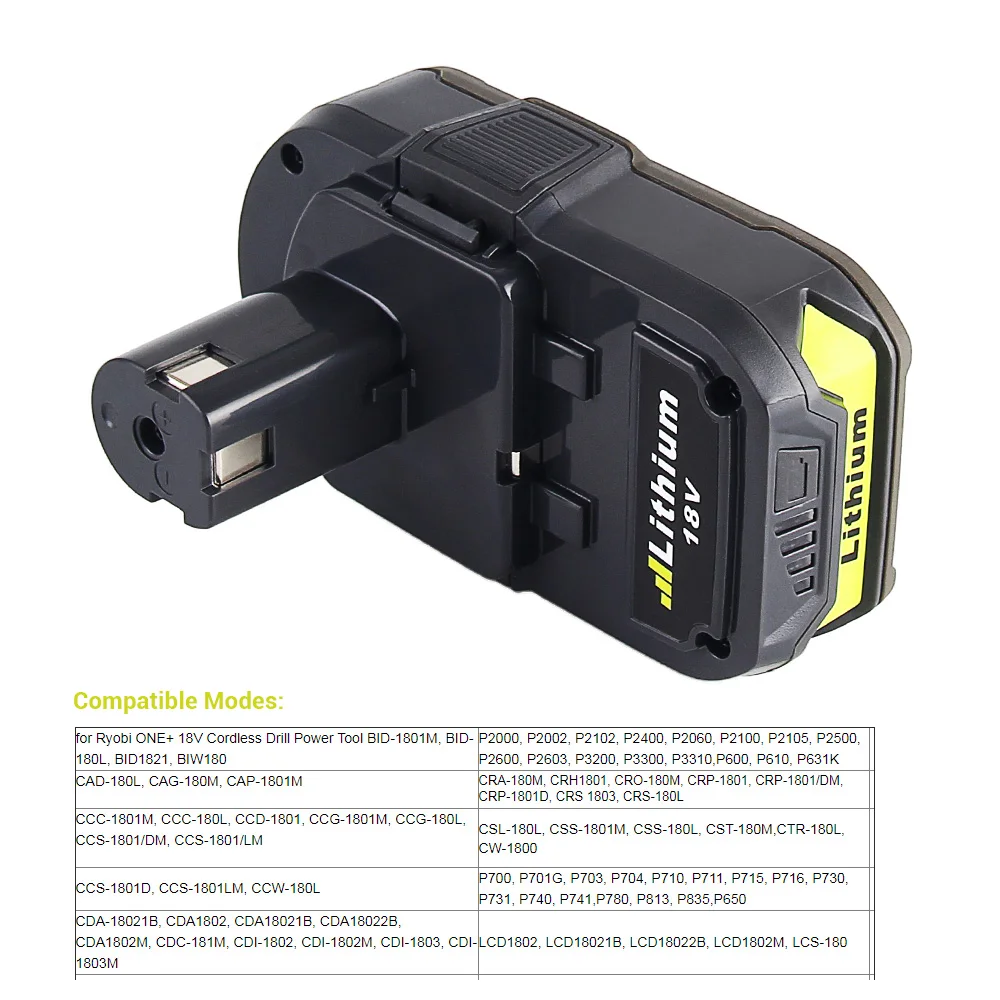 Литий ионный аккумулятор для Ryobi RB18L25 One Plus 4x18 в 2500 мАч электроинструмента P103 P104 P105