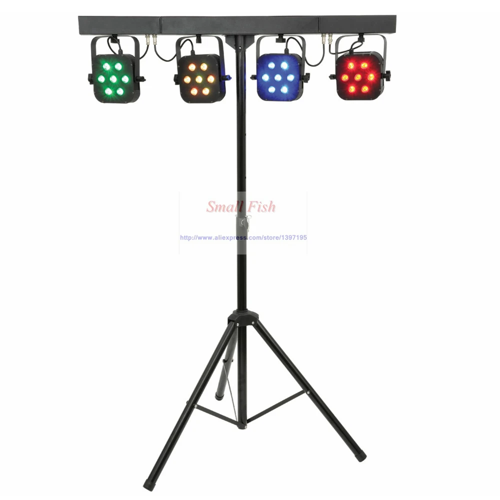 2 xbags led par комплекты 4x7x10W 4in1 RGBW led тонкий плоский par Светильник s комплект с светильник стенд DMX стробоскоп вечерние лазерное сценическое клуб светильник Инж