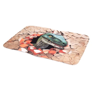 

60X40Cm 3D Dinosaur Print Floor Mat Carpet Soft Flanner Doormat Rugs for Bedroom Living Room Door Floor Hallway Mats