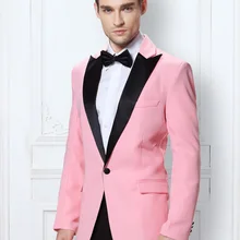 Свадебные костюмы для мужчин Slim Fit 1 кнопка шаль смокинг Коллекция костюм 6 цветов костюм в винтажном стиле Мужская одежда для мальчиков жилет D284