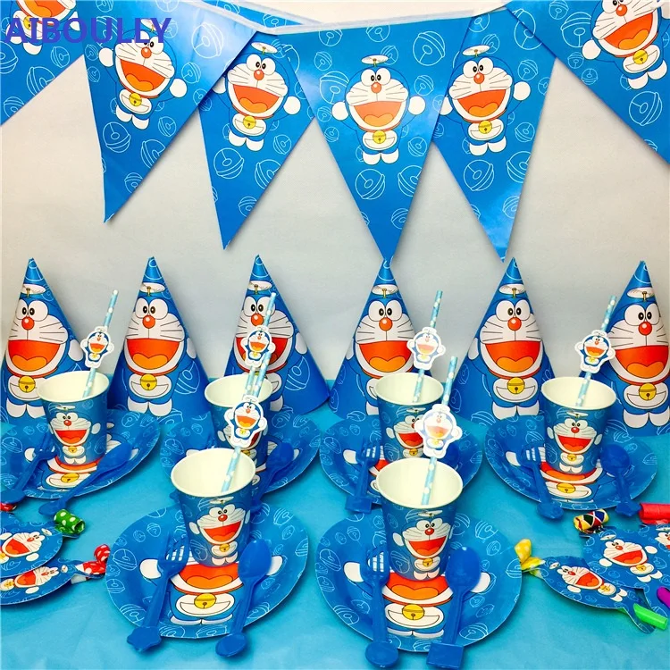 Party Supplies 50pcs For 6 kids Doraemon Theme Birthday Party