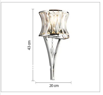 Современный Ice огонь Кристалл Настенные светильники Nordic кристалл настенные светильники светильник дома Освещение в помещении кровать комната Кровать Сторона кафе факел огни